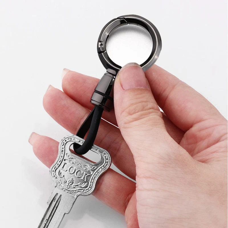 Ein modischer und minimalistischer Schlüsselanhänger aus Legierung und TPU-Material, geeignet für Autoschlüssel, ein Unisex-Schlüsselanhänger für Männer und Frauen