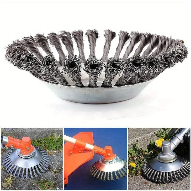 1pc Stahl Draht Rad Garten Unkraut Pinsel Rasenmäher Gras Eater Trimmer Pinsel Cutter Werkzeuge Garten Gras Trimmer Kopf unkraut Pinsel