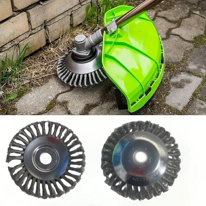 1pc Stahl Draht Rad Garten Unkraut Pinsel Rasenmäher Gras Eater Trimmer Pinsel Cutter Werkzeuge Garten Gras Trimmer Kopf unkraut Pinsel
