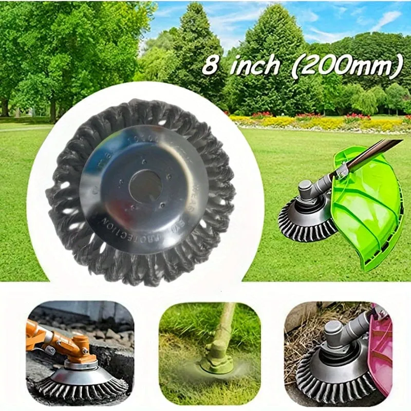 1pc Stahl Draht Rad Garten Unkraut Pinsel Rasenmäher Gras Eater Trimmer Pinsel Cutter Werkzeuge Garten Gras Trimmer Kopf unkraut Pinsel