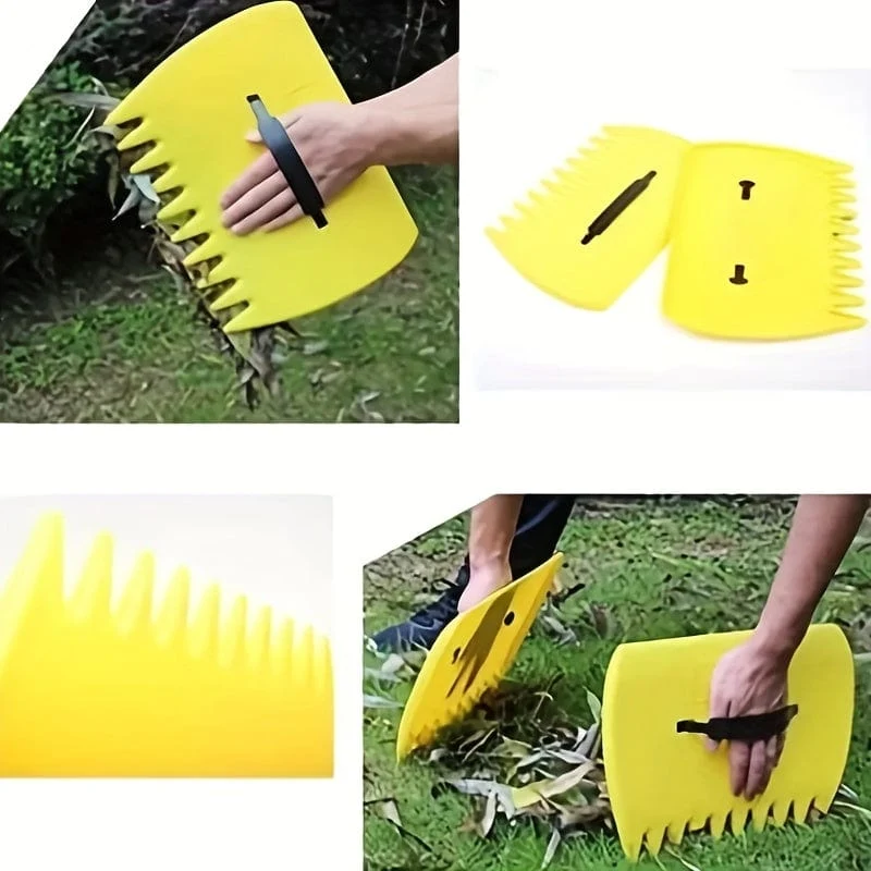 1 Paar tragbare Laubschaufel zum Sammeln von Müll mit Krallen, Handrechen, Gartenwerkzeug, Trimmgreifer, Grasreinigung, Pick-Up, Garten- und Rasenbedarf