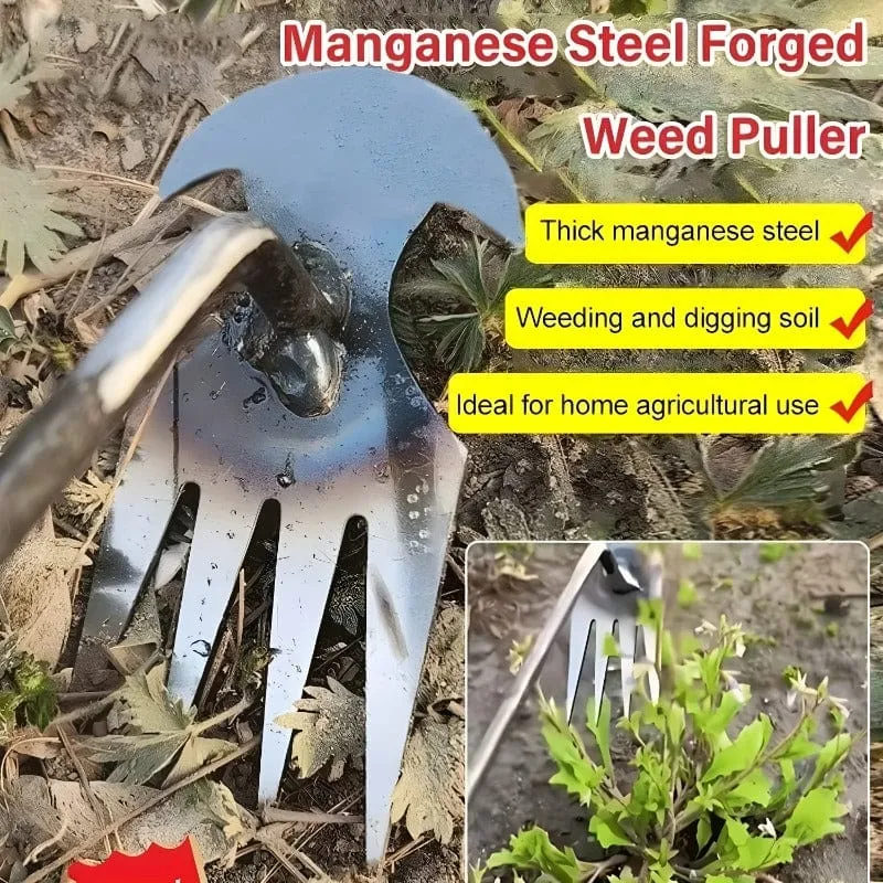 1 Stück, werten Sie Ihren Garten mit diesem hochwertigen Jätwerkzeug aus Manganstahl auf – Unkraut mit Leichtigkeit entwurzeln, Gartenwerkzeugzubehör