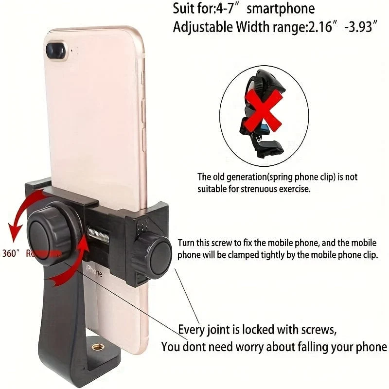 1 Stück Universal-Handy-Brustgurt-Halterung, Outdoor-Smartphone-POV-Video-Handy-Clip, Handy-Halterung, Brustgurt-Halterung