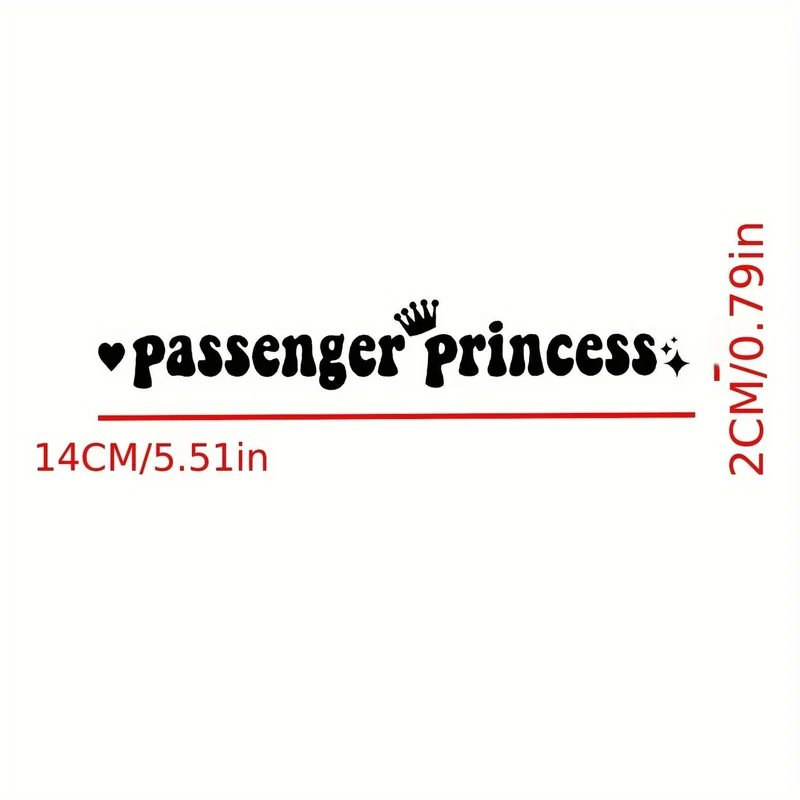 Passagier-Prinzessin-Aufkleber, Make-up-Spiegel-Aufkleber für Auto, Motorrad, Tür, Stoßstange, Motorhaube und andere schöne dekorative Accessoires