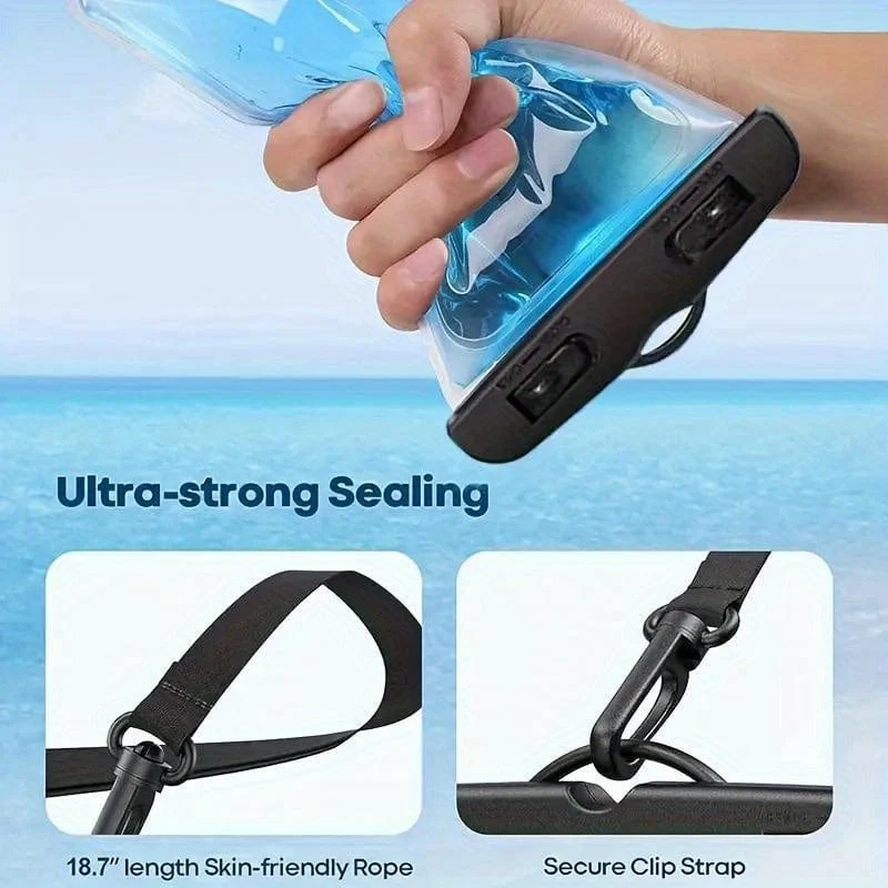1 Stück wasserdichte Handytasche, Outdoor-Schwimm- und Treibwassertasche, Tauch-Touchscreen-Handytasche, speziell für Outdoor-Schwimmen und Rafting, versiegelte Tasche, regensichere Schutzhülle