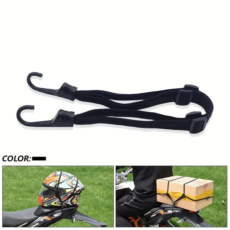 1pc Vier-in-one-Multifunktions-Hochelastizitätsgurt mit Haken, verstellbarer Motorrad-Elektro-Fahrradhelm, Heckbox-Sitz, fester Gurt