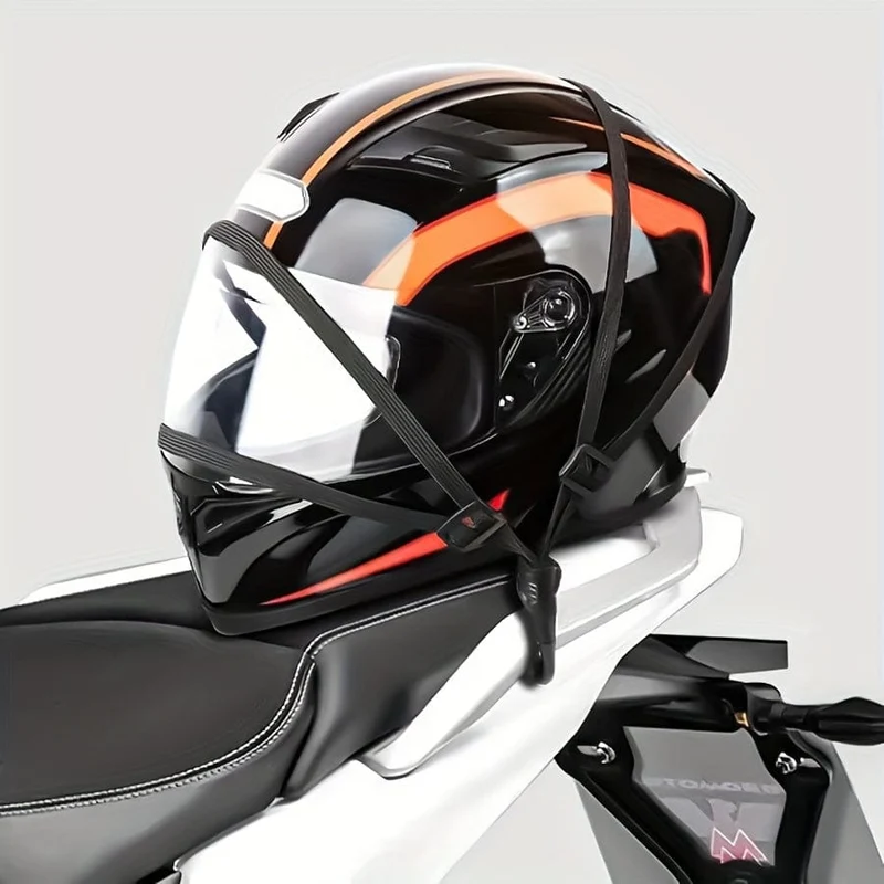 1pc Vier-in-one-Multifunktions-Hochelastizitätsgurt mit Haken, verstellbarer Motorrad-Elektro-Fahrradhelm, Heckbox-Sitz, fester Gurt