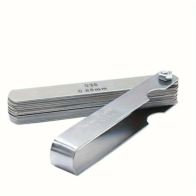 1pc 32 Klingen Fühlerlehre Metric Gap Filler 0.04-0.88mm Dicke Gage Werkzeug Für Motorrad Ventil Messung