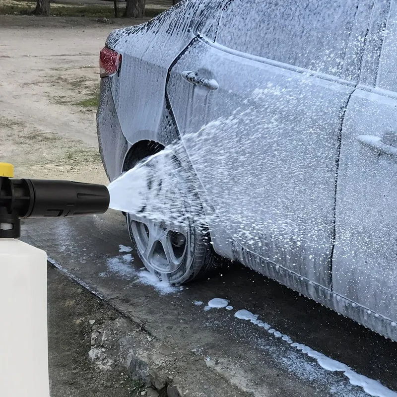 Schneeschaumlanze für Karcher K2 K3 K4 K5 K6 K7 Auto-Seifenschaumgenerator, 750 ml verstellbare Sprühdüse Hochdruckreiniger