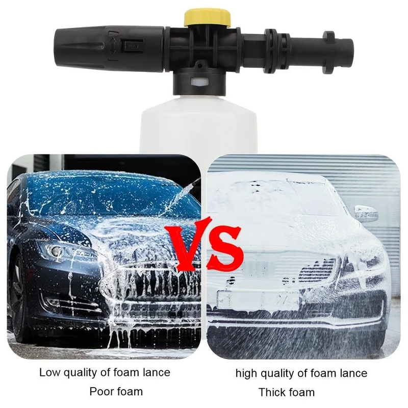 Schneeschaumlanze für Karcher K2 K3 K4 K5 K6 K7 Auto-Seifenschaumgenerator, 750 ml verstellbare Sprühdüse Hochdruckreiniger