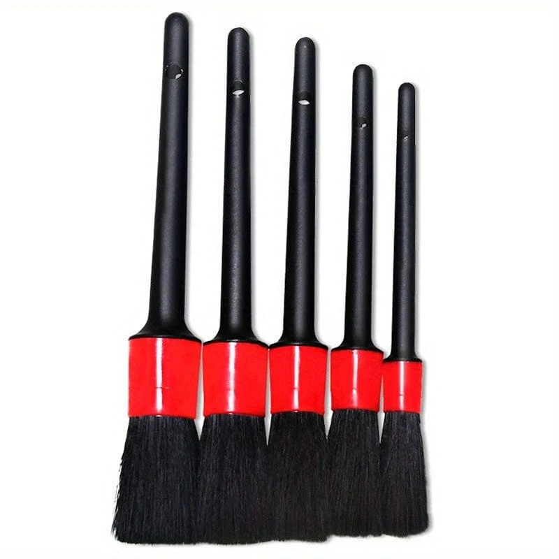5-teiliges Auto-Detail-Bürsten-Set, Auto-Innenreinigung, weiches Bürsten-Set, 5 weiche Detail-Bürsten für Kfz-Klimaanlagen, Bürsten, Armaturenbrett