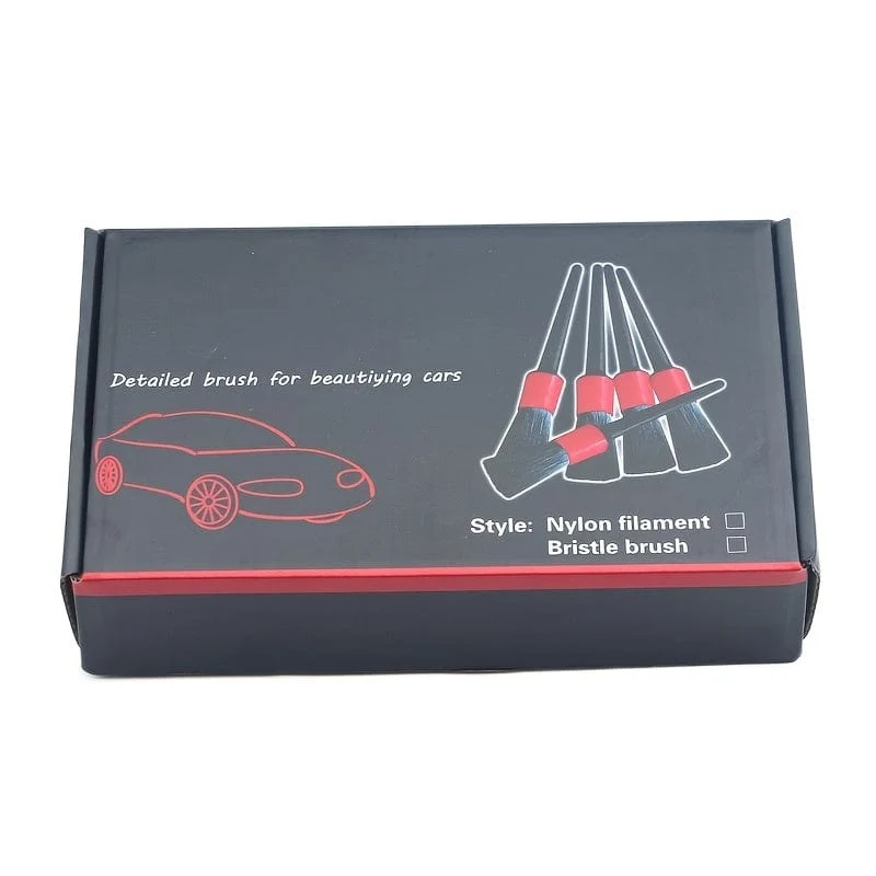 5-teiliges Auto-Detail-Bürsten-Set, Auto-Innenreinigung, weiches Bürsten-Set, 5 weiche Detail-Bürsten für Kfz-Klimaanlagen, Bürsten, Armaturenbrett