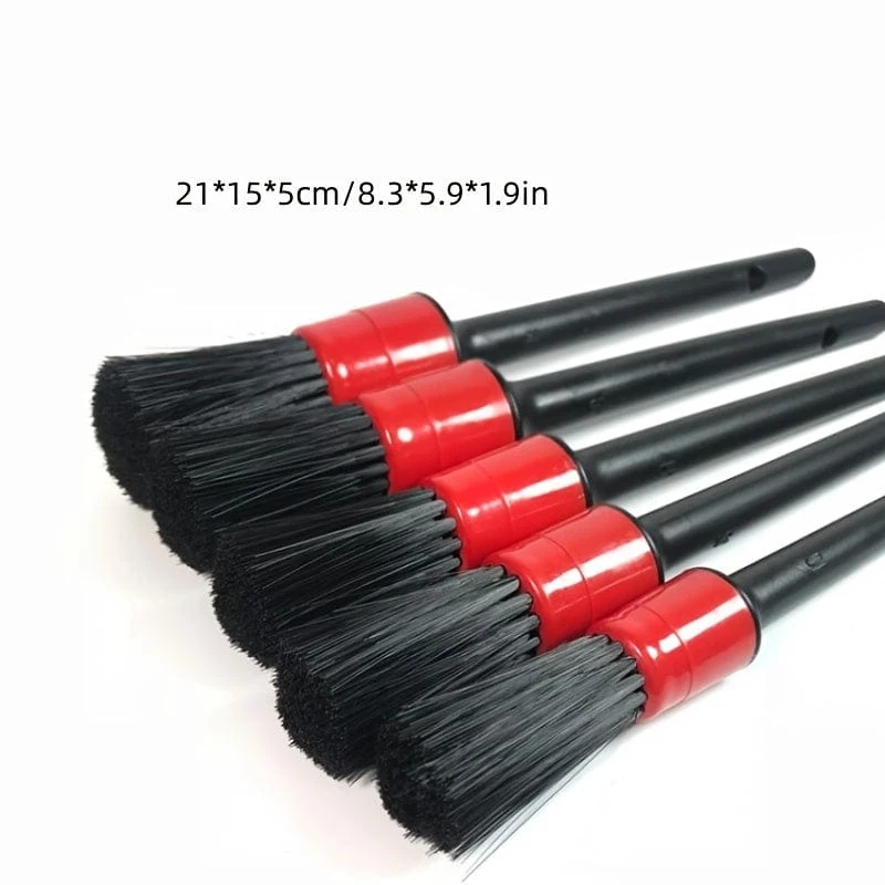 5-teiliges Auto-Detail-Bürsten-Set, Auto-Innenreinigung, weiches Bürsten-Set, 5 weiche Detail-Bürsten für Kfz-Klimaanlagen, Bürsten, Armaturenbrett