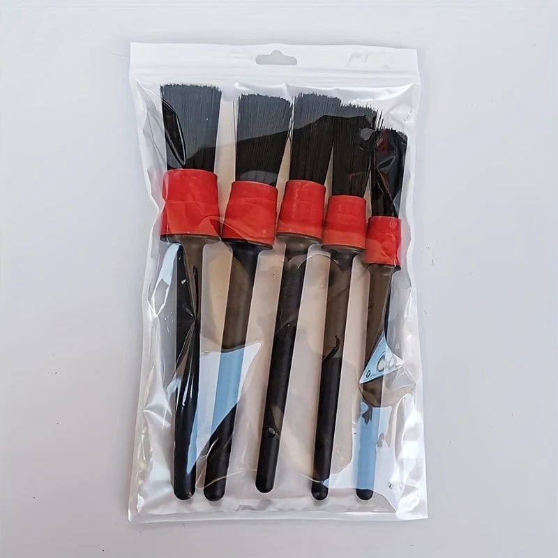 5-teiliges Auto-Detail-Bürsten-Set, Auto-Innenreinigung, weiches Bürsten-Set, 5 weiche Detail-Bürsten für Kfz-Klimaanlagen, Bürsten, Armaturenbrett