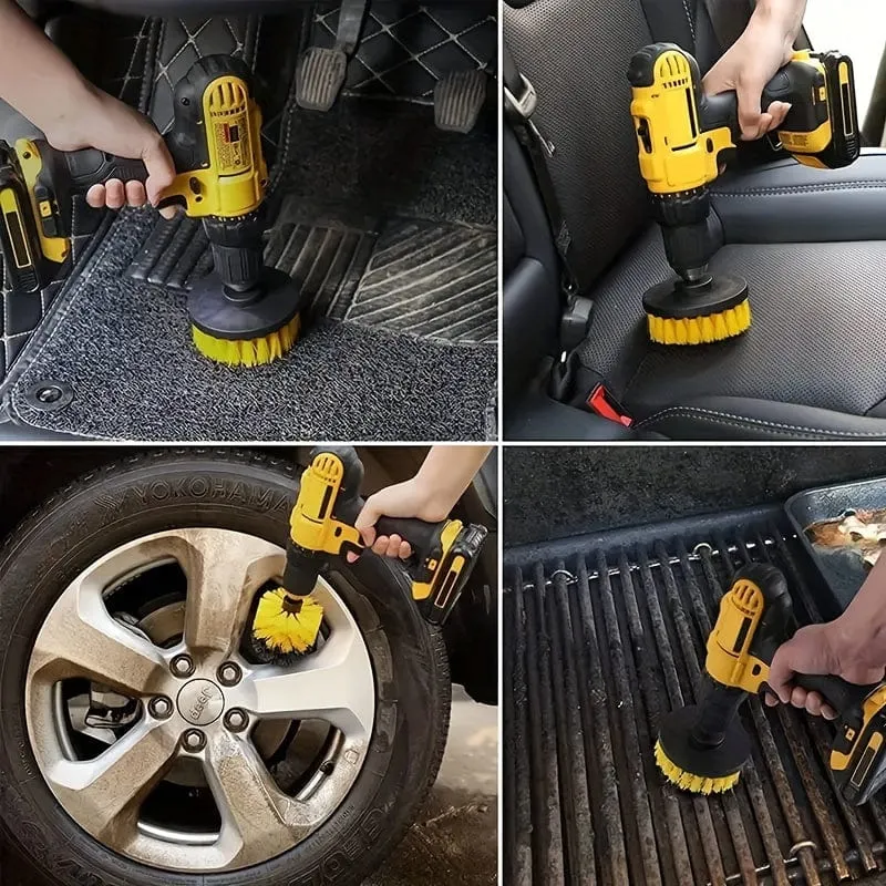 3-in-1-Set mit elektrischen Reinigungsbürsten – perfekt für Teppiche, Sofas, Fliesen, Autowaschanlagen und mehr!