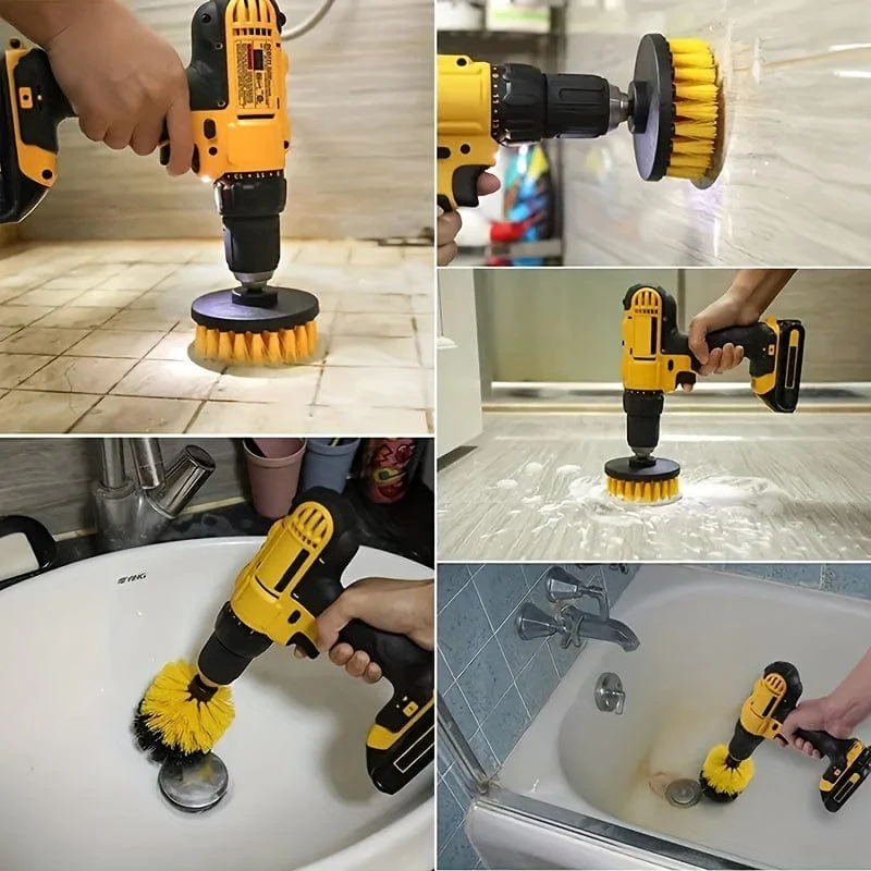3-in-1-Set mit elektrischen Reinigungsbürsten – perfekt für Teppiche, Sofas, Fliesen, Autowaschanlagen und mehr!