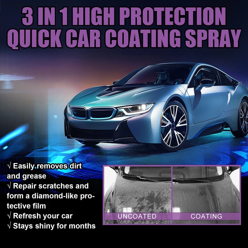 Rayhong 3-in-1-Beschichtungsspray, hoher Schutz, schnelles Autolackspray, automatische Handlack-Farbwechselreinigung