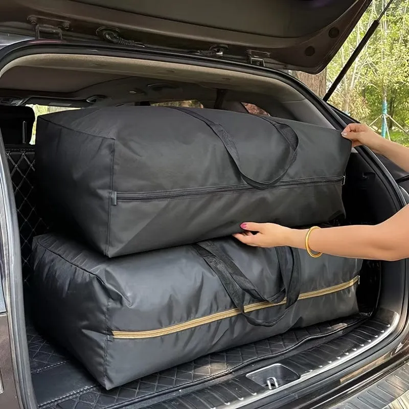 1 Stück robuste, extragroße Aufbewahrungstasche für Umzüge, Reisen und den Wohnheimbereich – langlebige Reisetasche mit Doppelreißverschlüssen und verstärkten Griffen
