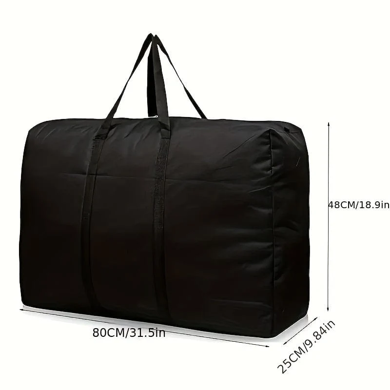 1 Stück robuste, extragroße Aufbewahrungstasche für Umzüge, Reisen und den Wohnheimbereich – langlebige Reisetasche mit Doppelreißverschlüssen und verstärkten Griffen