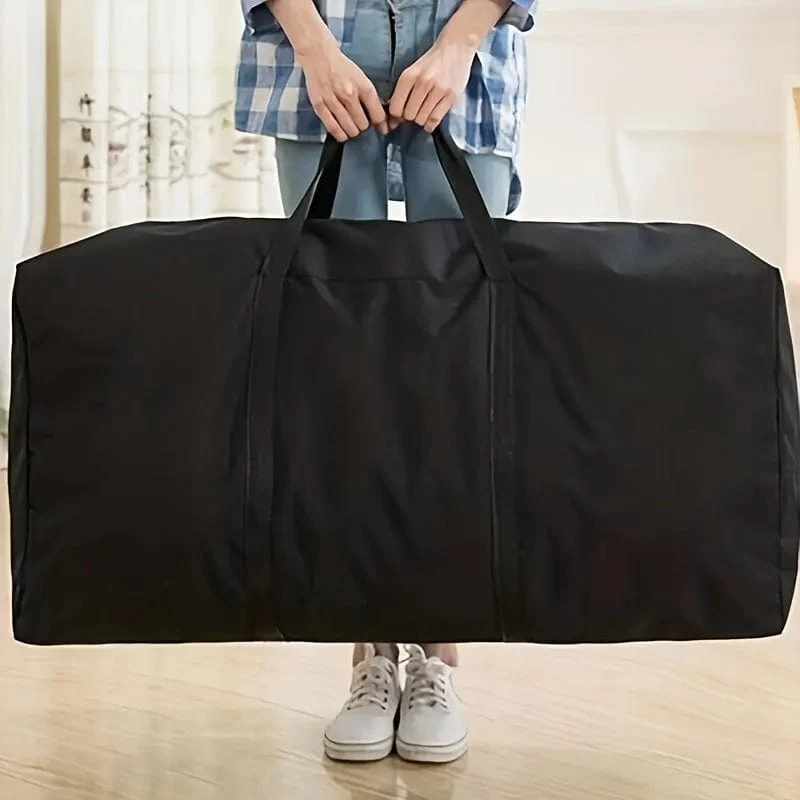 1 Stück robuste, extragroße Aufbewahrungstasche für Umzüge, Reisen und den Wohnheimbereich – langlebige Reisetasche mit Doppelreißverschlüssen und verstärkten Griffen