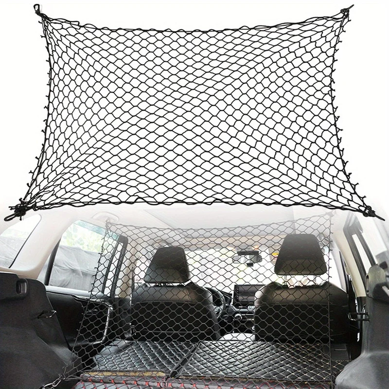 Auto-Hundeabsperrnetz mit Haken, langlebiges Sicherheitsbarrierenetz für Hunde im Auto, wiederverwendbar, faltbar, Auto-Hundezaunbarriere, praktische universelle Auto-Haustierisolierung