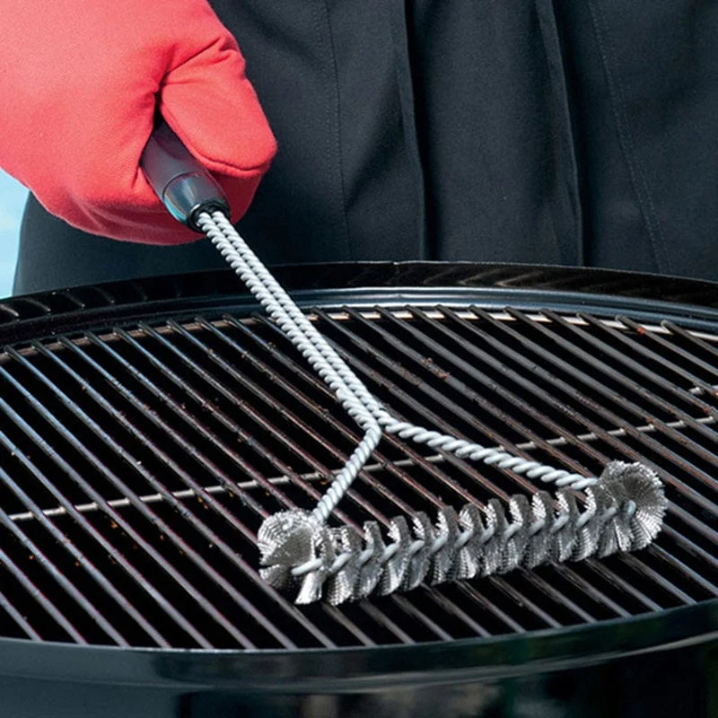 1 Stück Grill-Reinigungsbürste, Grillbürste, sauberes Werkzeug, Grillzubehör, Edelstahlborsten, Antihaft-Reinigungsbürsten, Grillzubehör, Reinigungsmittel