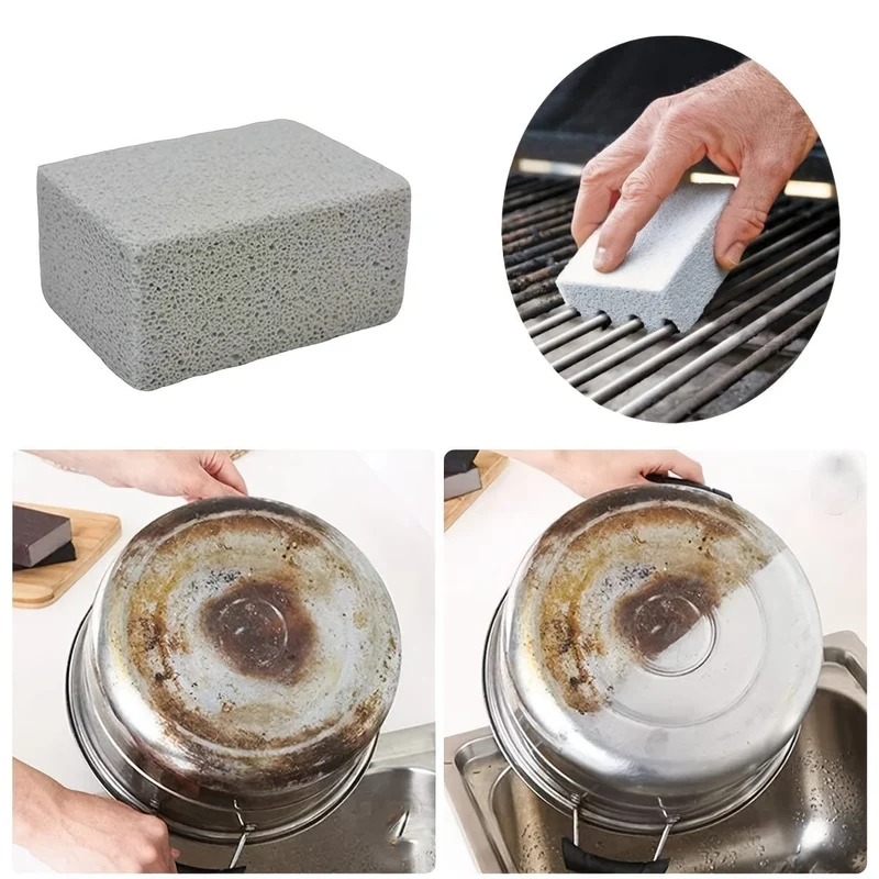 1pc BBQ Grill Grill Reinigung Ziegel Block Magic Stone Barbecue Reinigungsbürste, Outdoor Camping Picknick, Kochgeschirr Grill Werkzeug Zubehör Reinigungswerkzeuge, Reinigungszubehör