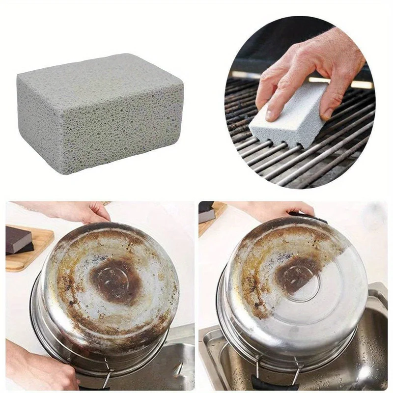 1pc BBQ Grill Grill Reinigung Ziegel Block Magic Stone Barbecue Reinigungsbürste, Outdoor Camping Picknick, Kochgeschirr Grill Werkzeug Zubehör Reinigungswerkzeuge, Reinigungszubehör