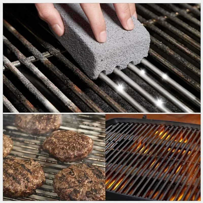 1pc BBQ Grill Grill Reinigung Ziegel Block Magic Stone Barbecue Reinigungsbürste, Outdoor Camping Picknick, Kochgeschirr Grill Werkzeug Zubehör Reinigungswerkzeuge, Reinigungszubehör