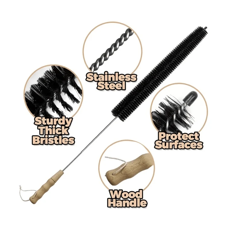 1-teiliges Trockner-Entlüftungs-Reinigungsset, Trockner-Fusselbürste, Entlüftungsfalle-Reiniger, lange, flexible Kühler-Reinigungsbürste, Kühlschrank-Spulenbürste, Trockner-Kanalbürste, Waschmaschinen-Reinigungsbürste, Reinigungsmittel
