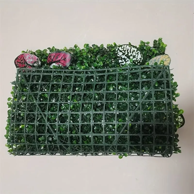 1 Stück künstliche Pflanzenwanddekoration, künstliche Blätter, Gartenzaun, Sichtschutz, Absicherungswand, Gartenhofzaun-Dekoration, 40 cm x 60 cm