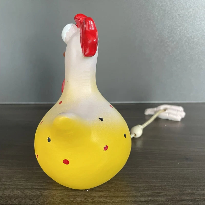 Großes Auge Huhn zum Aufhängen, Huhn mit langen Beinen, Anhänger, Ornament, Gartendekoration, Kunsthandwerk