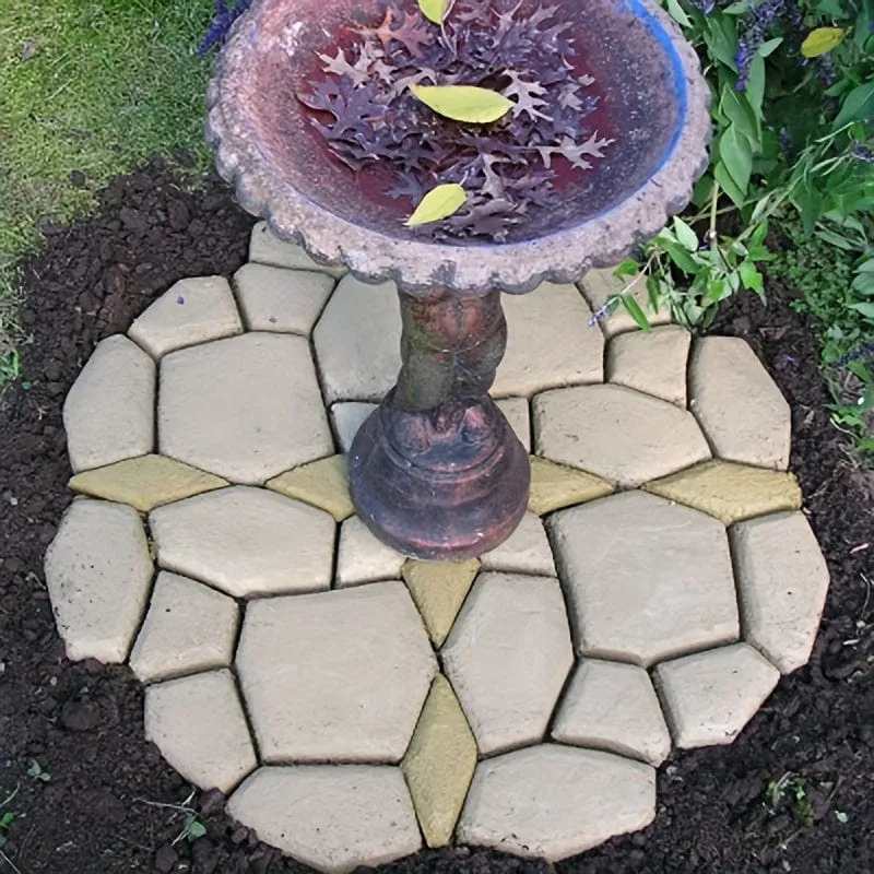 1 Stück, Gartenweg-Pflasterform, DIY manuell Pflaster, Zement, Ziegel, Stein, Straße, Betonformen