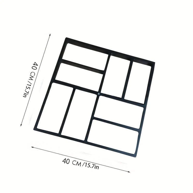 1 Stück, Gartenweg-Pflasterform, DIY manuell Pflaster, Zement, Ziegel, Stein, Straße, Betonformen