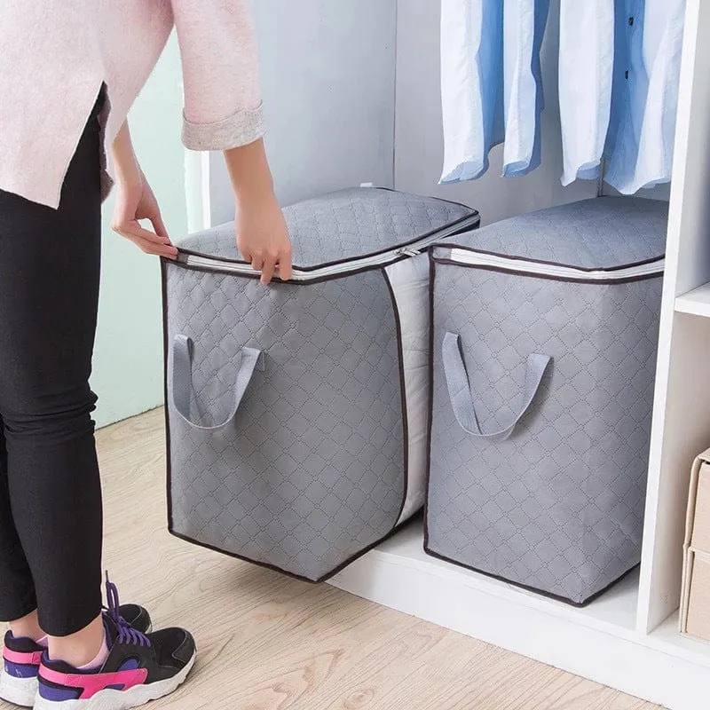 1 x Aufbewahrungstasche für Kleidung mit großer Kapazität, staubdichte Aufbewahrungstasche mit Reißverschluss, mit transparentem Fenster, Organizer für Haushaltsdecken, Decken, Bettwäsche, Kleidung, faltbare Aufbewahrungstasche für Kleidung, Zubehör für Zuhause und Schlafzimmer