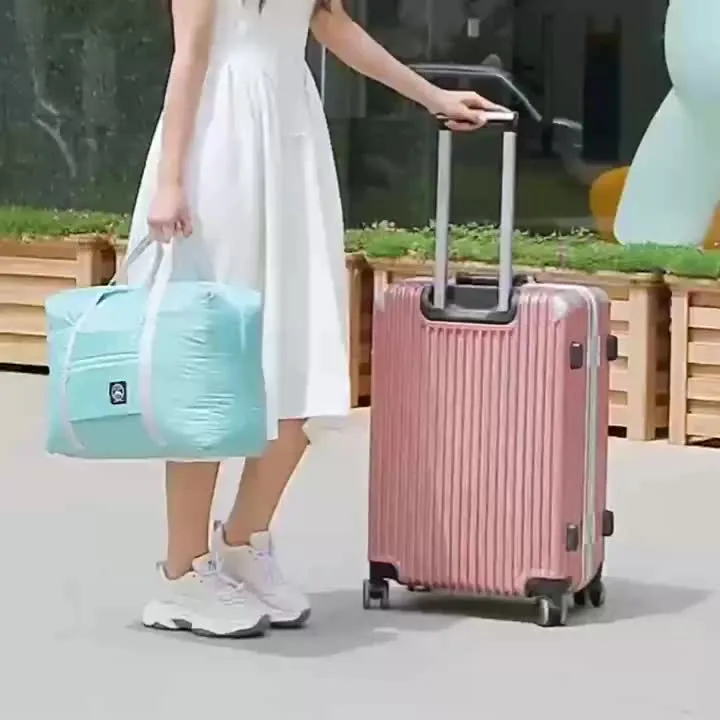 1 Stück Reise-Aufbewahrungstasche, tragbar, leicht, großes Fassungsvermögen, Gepäck-Umhängetasche, faltbare Gepäcktasche, Outdoor-Zubehör, Reisezubehör