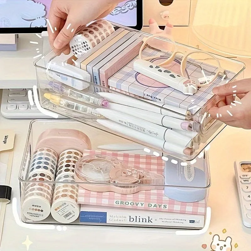 1 Stück stapelbare Kühlschrank-Organizer-Box, transparenter Küchen-Organizer, Behälter für Speisekammer, Schrank, Regal, Schublade, Kühlschrank, lebensmittelecht, für Snacks, Obst, Gemüse und Getränke