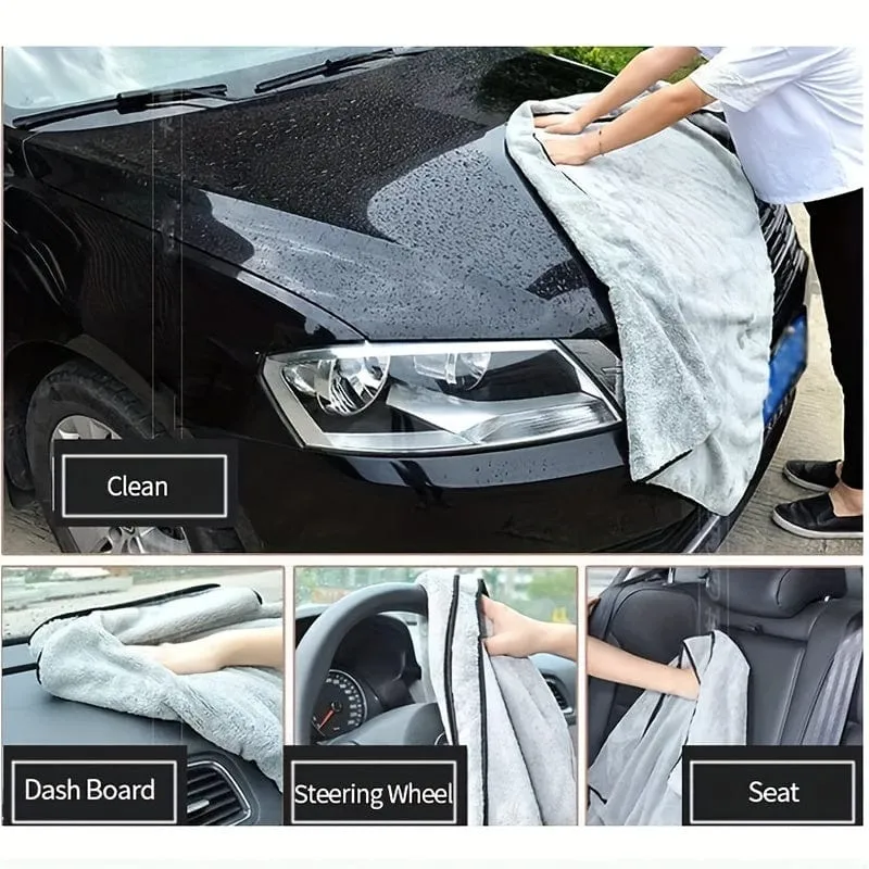 Ultra-hygroskopisches Auto-Reinigungstuch. Hochwertiges Handtuch aus ultrafeinen Fasern zum Waschen und Reinigen des Autos