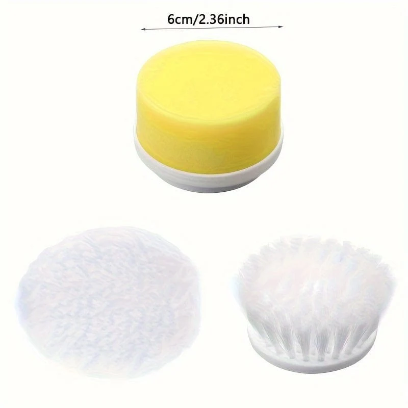Motorisierte rotierende Reinigungsbürste, Zubehör, motorisierte Reinigungsbürste, kabelloser Power Scrubber, 5 austauschbare Bürstenköpfe für Wannen, Böden, Wände, Fliesen, Badezimmer, Fenster, Waschbecken