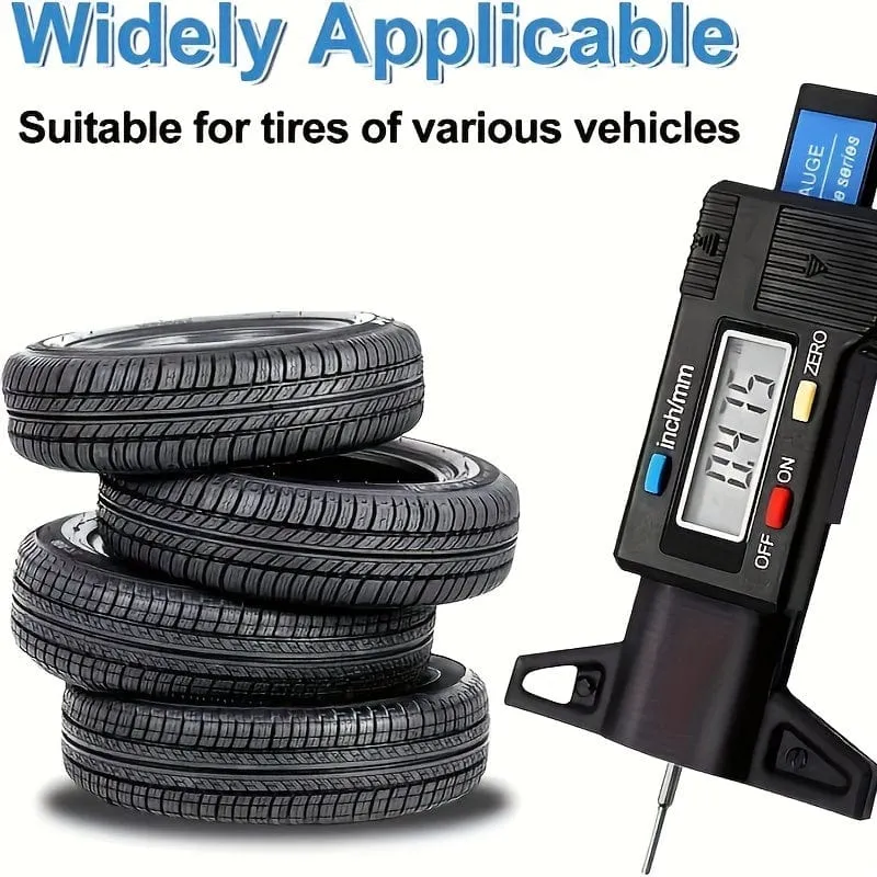 1pc Digitale Tiefenmesser Sattel Profiltiefe Gauge LCD Reifen Profil Gauge Für Auto Reifen 0-25mm mess Werkzeug Sattel Reparatur Werkzeuge