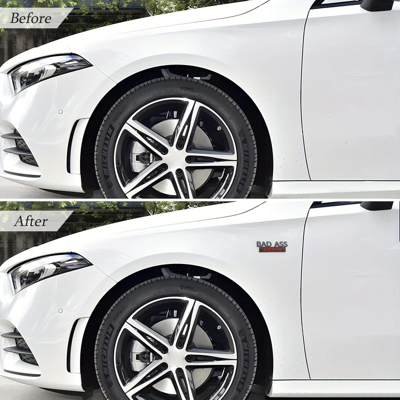 1 Stück BAD ASS Edition-Emblem, 3D-Fender-Abzeichen-Aufkleber, Autoaufkleber, passend für Stoßstange, Motorhaube, Kofferraum, Tür, universelles Außenersatzzubehör für LKW-SUV