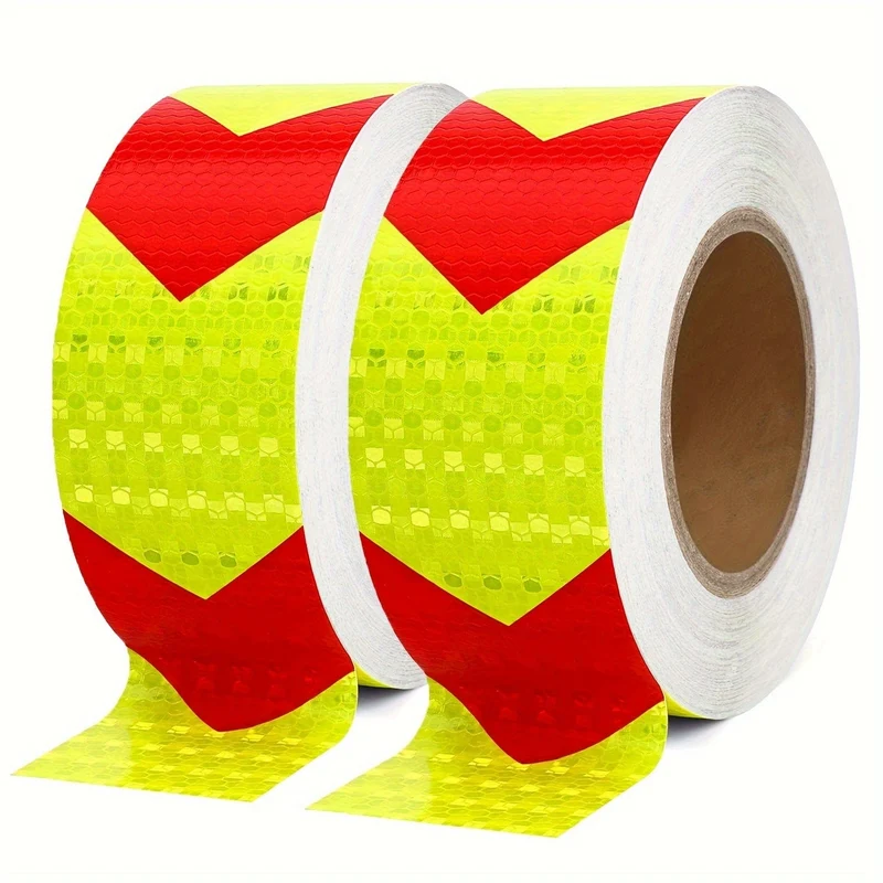 1pc Industrielle Markierung Pfeil Reflektierende Band Heavy Duty Gefahr Vorsicht Warnung Sicherheit Klebstoff Reflektierende Band