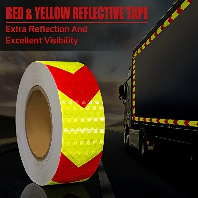 1pc Industrielle Markierung Pfeil Reflektierende Band Heavy Duty Gefahr Vorsicht Warnung Sicherheit Klebstoff Reflektierende Band