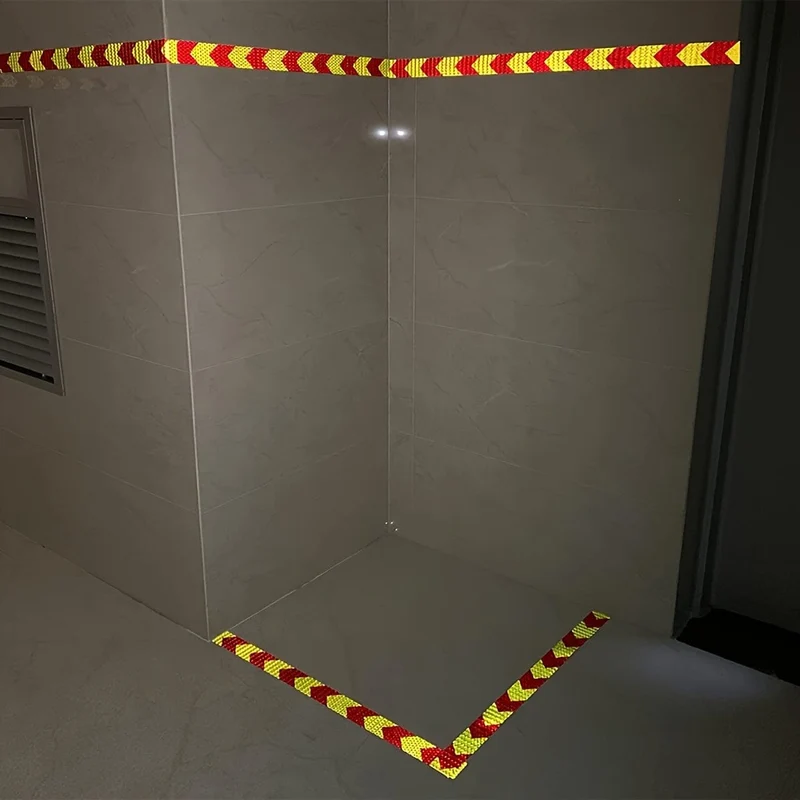 1pc Industrielle Markierung Pfeil Reflektierende Band Heavy Duty Gefahr Vorsicht Warnung Sicherheit Klebstoff Reflektierende Band