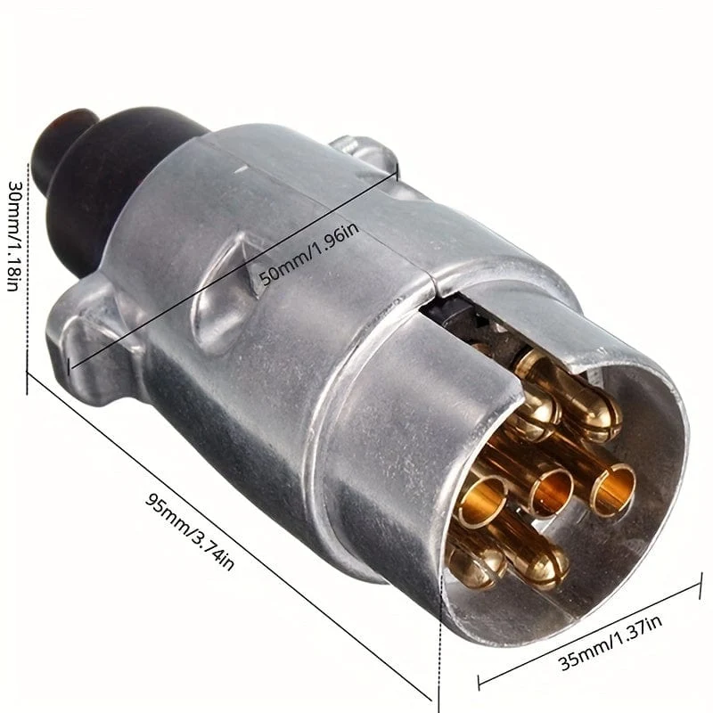 7 Pin Metal Trailer Plug Towbar Towing Lights Socket Car Van Caravan 12V APMAuto & Motorrad: Teile, Auto-Ersatz- & -Reparaturteile, Lichter & Leuchten!