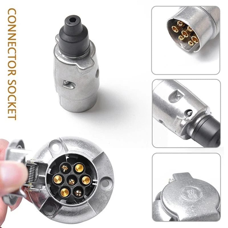 7 Pin Metal Trailer Plug Towbar Towing Lights Socket Car Van Caravan 12V APMAuto & Motorrad: Teile, Auto-Ersatz- & -Reparaturteile, Lichter & Leuchten!