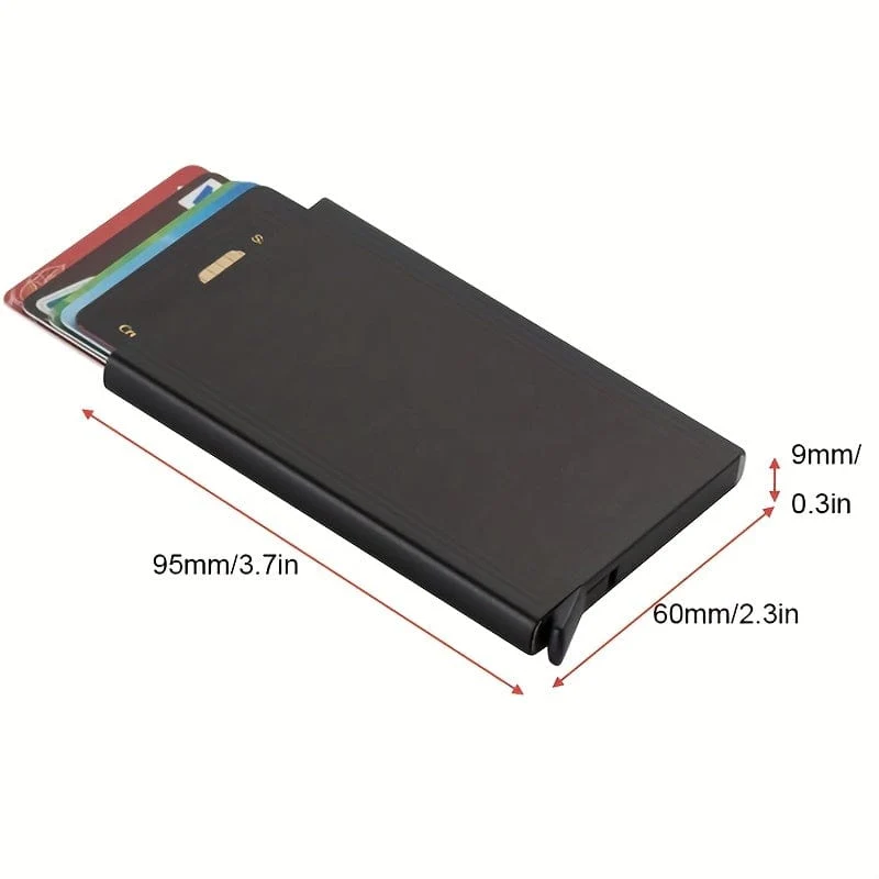 Diebstahlsicherer Ausweis- und Kreditkartenhalter, dünnes Aluminium-Metall-Geldbörsen-Taschencover, Bank, Damen und Herren, Kreditkartenbox, Kartenhalter