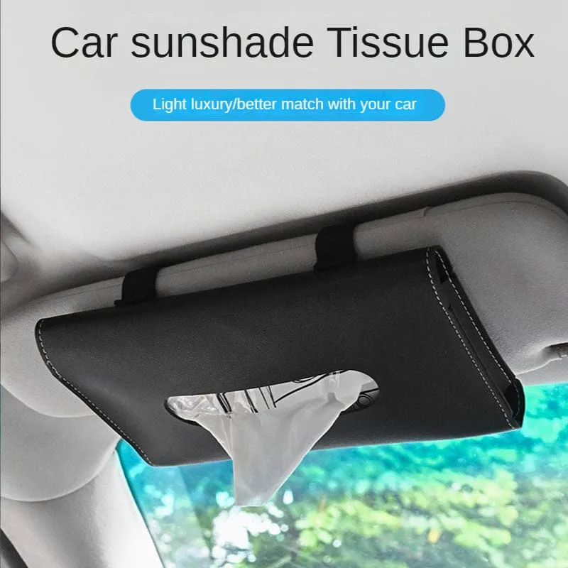 1 Stück Auto Tissue Box Handtuch-Sets Auto Sonnenblende Tissue Box Halter Auto Innenaufbewahrung Dekoration für BMW Autozubehör