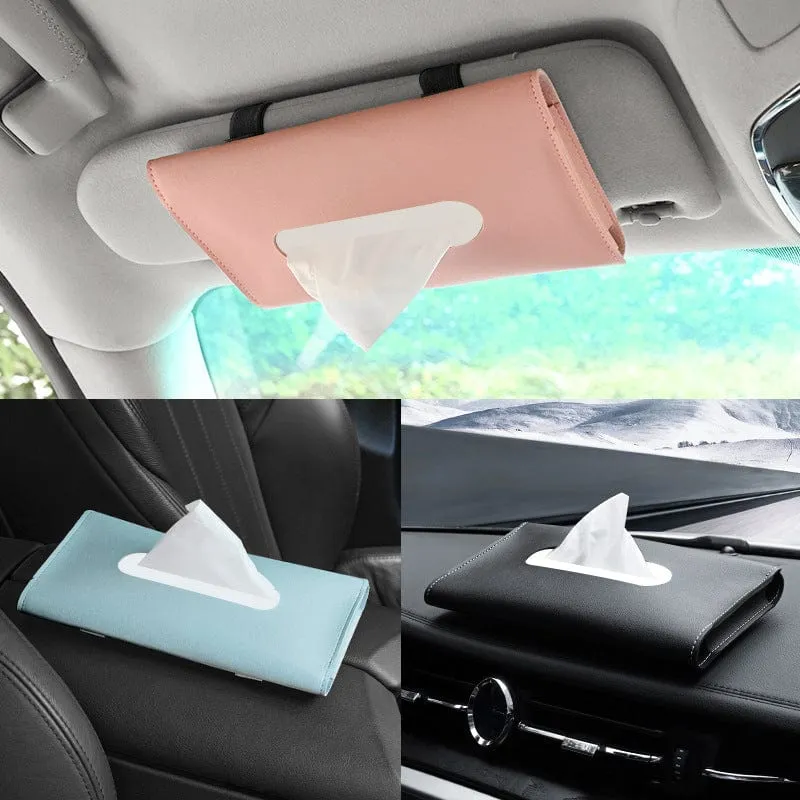 1 Stück Auto Tissue Box Handtuch-Sets Auto Sonnenblende Tissue Box Halter Auto Innenaufbewahrung Dekoration für BMW Autozubehör
