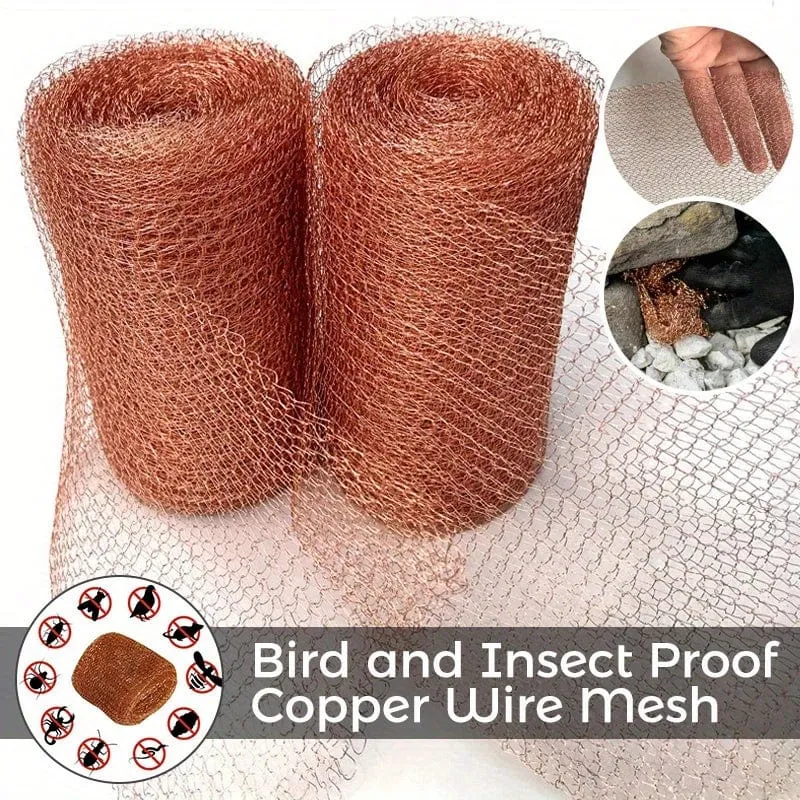 1 Packung, reines Kupfergewebe, Anti-Schnecken-Kupferdrahtfilter, Sanitär-Lebensmittelqualität, für Destillation, selbstgebrautes Bier, Gartenbedarf, Tuin Artikele